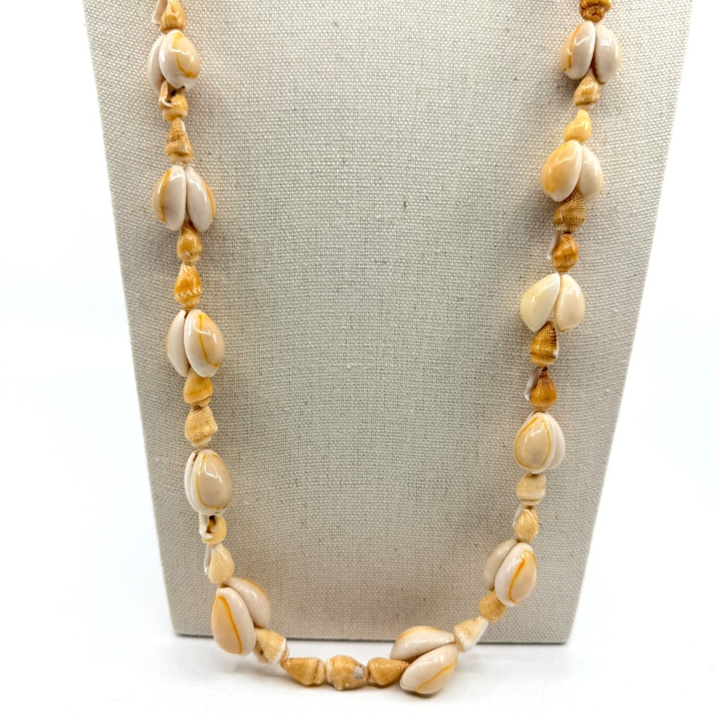 Natural Seashell Necklace Boho Beach Jewelry Layering Statement Piece